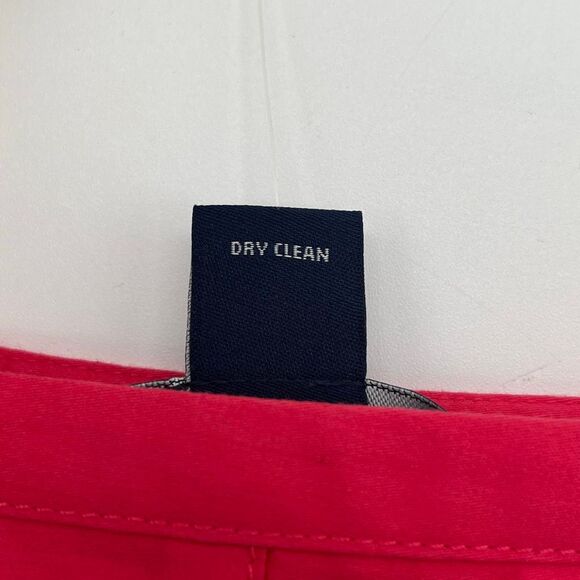 ANN TAYLOR Skirt Women's Size 8 Pink Cotton Pleated Side Zip A-Line Knee Length - Picture 5 of 11